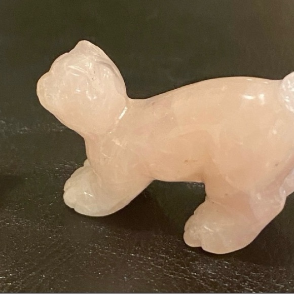 Beautiful Chinese Rose Pink Jade Cats Figurine Set - Picture 4 of 12